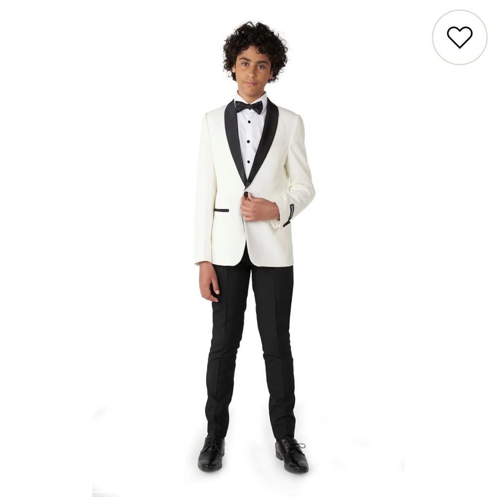 Classic Black and White Boys Tuxedo